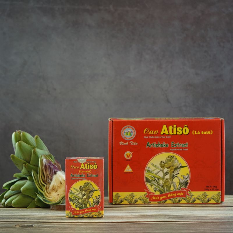 Cao lá tươi Atiso hộp 1kg